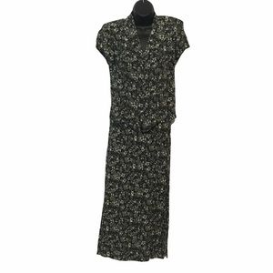 NORTON MCNAUGHTON WOMENS MAXI GREEN SKIRT AND TOP SET   SIZE M TOP SKIRT Size S